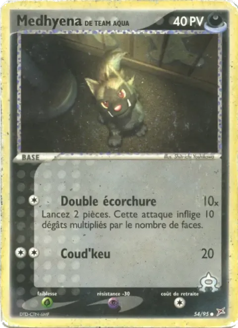 Carte Pokémon Medhyena de Team Aqua 054/095, extension EX Team Magma vs Team Aqua
