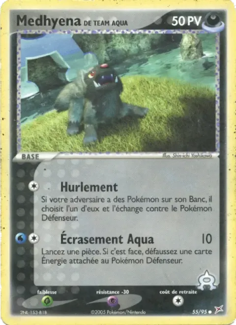 Carte Pokémon Medhyena de Team Aqua 055/095, extension EX Team Magma vs Team Aqua