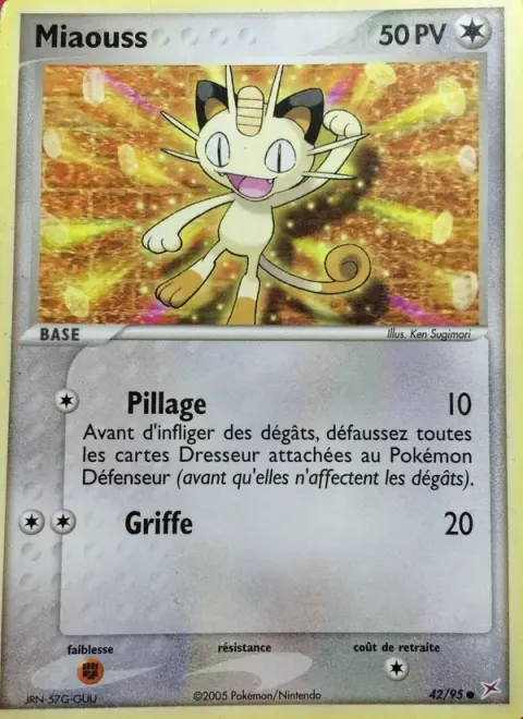 Carte Pokémon Miaouss 042/095, extension EX Team Magma vs Team Aqua
