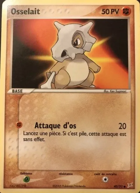 Carte Pokémon Osselait 040/095, extension EX Team Magma vs Team Aqua