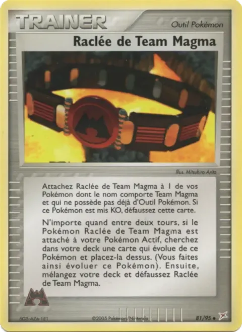 Carte Pokémon Raclée de Team Magma 081/095, extension EX Team Magma vs Team Aqua