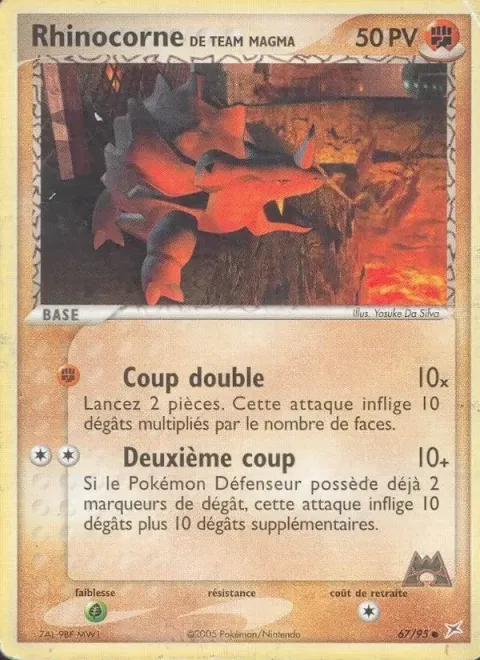Carte Pokémon Rhinocorne de Team Magma 067/095, extension EX Team Magma vs Team Aqua