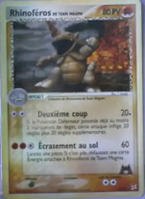 Carte Pokémon Rhinoféros de Team Magma 022/095, extension EX Team Magma vs Team Aqua