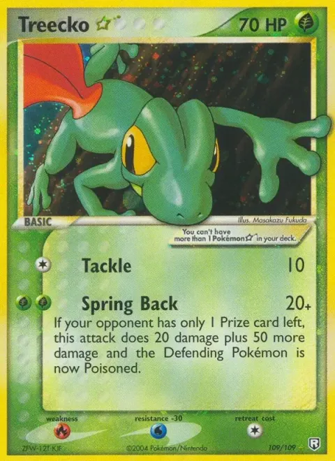 Carte Pokémon Arcko ☆ 109/109, extension EX Team Rocket Returns (sortie anglaise)