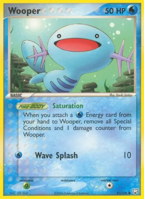 Carte Pokémon Axoloto 081/109, extension EX Team Rocket Returns (sortie anglaise)