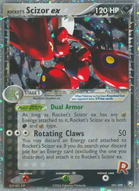 Carte Pokémon Cizayox de Rocket ex 101/109, extension EX Team Rocket Returns (sortie anglaise)