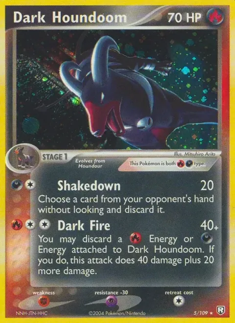 Carte Pokémon Démolosse obscur 005/109, extension EX Team Rocket Returns (sortie anglaise)