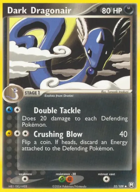 Carte Pokémon Draco obscur 032/109, extension EX Team Rocket Returns (sortie anglaise)