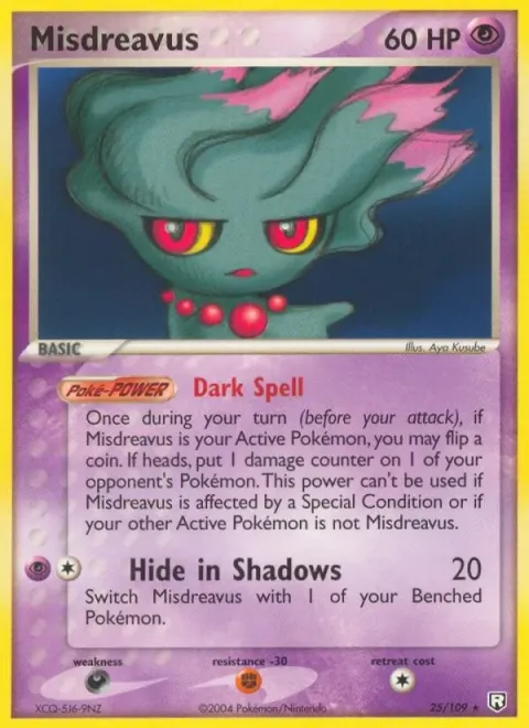 Carte Pokémon Feuforêve 025/109, extension EX Team Rocket Returns (sortie anglaise)