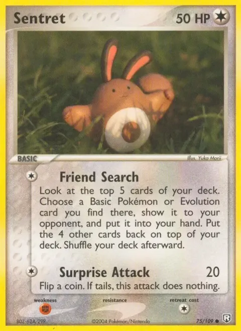 Carte Pokémon Fouinette 075/109, extension EX Team Rocket Returns (sortie anglaise)