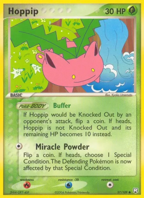 Carte Pokémon Granivol 057/109, extension EX Team Rocket Returns (sortie anglaise)