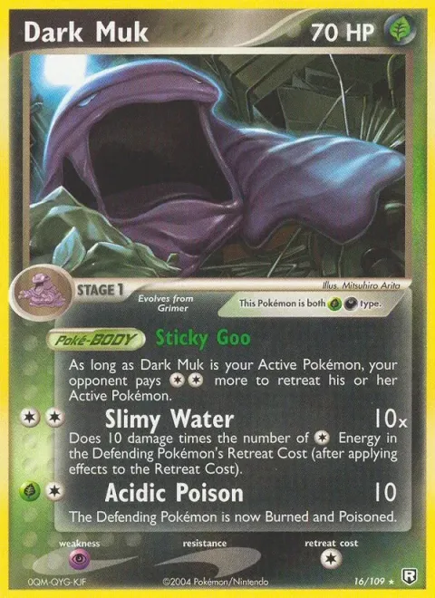 Carte Pokémon Grotadmorv obscur 016/109, extension EX Team Rocket Returns (sortie anglaise)