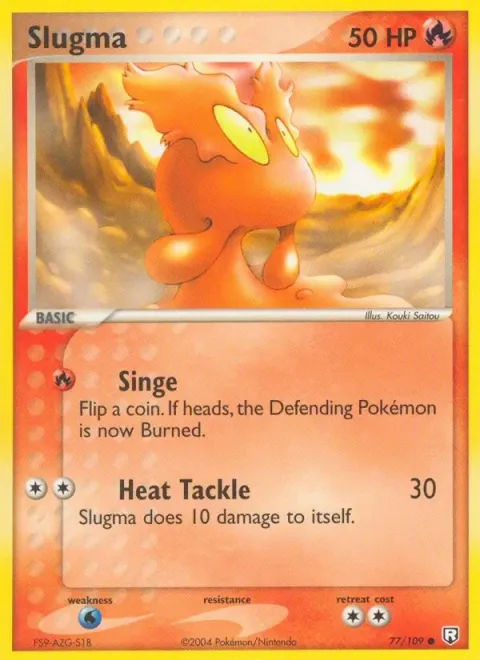 Carte Pokémon Limagma 077/109, extension EX Team Rocket Returns (sortie anglaise)