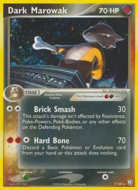 Carte Pokémon Ossatueur obscur 007/109, extension EX Team Rocket Returns (sortie anglaise)