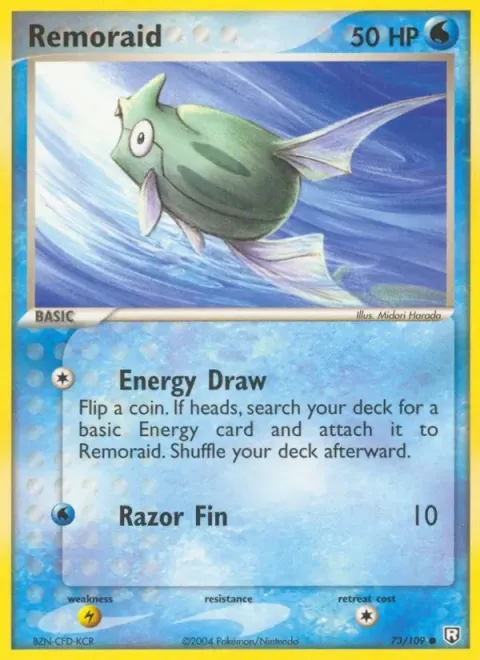 Carte Pokémon Rémoraid 073/109, extension EX Team Rocket Returns (sortie anglaise)
