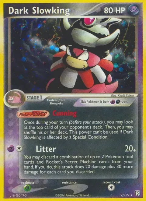 Carte Pokémon Roigada obscur 009/109, extension EX Team Rocket Returns (sortie anglaise)