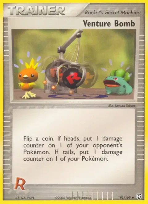 Carte Pokémon Venture Bomb 093/109, extension EX Team Rocket Returns (sortie anglaise)