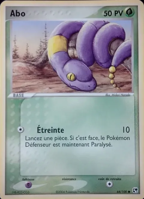 Carte Pokémon Abo 064/100, extension EX Tempête de sable