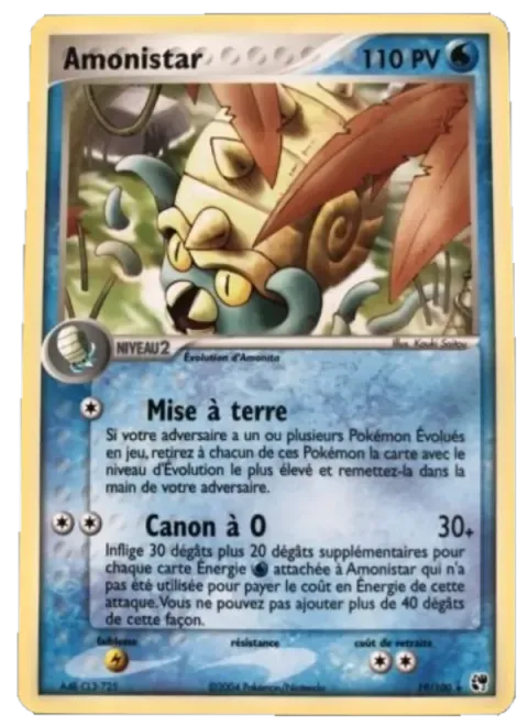 Carte Pokémon Amonistar 019/100, extension EX Tempête de sable