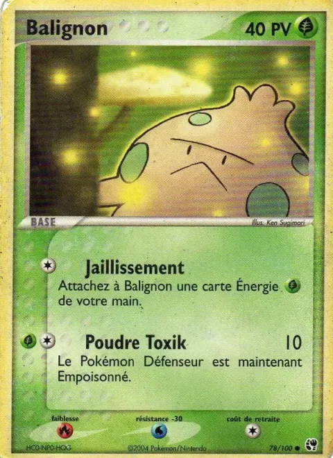 Carte Pokémon Balignon 078/100, extension EX Tempête de sable