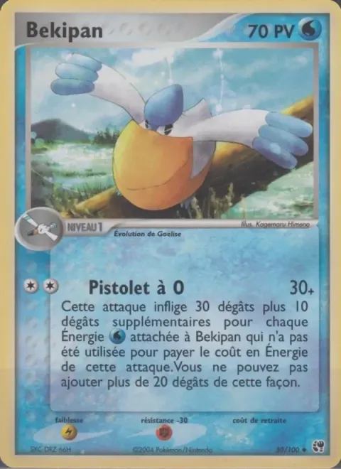 Carte Pokémon Bekipan 050/100, extension EX Tempête de sable