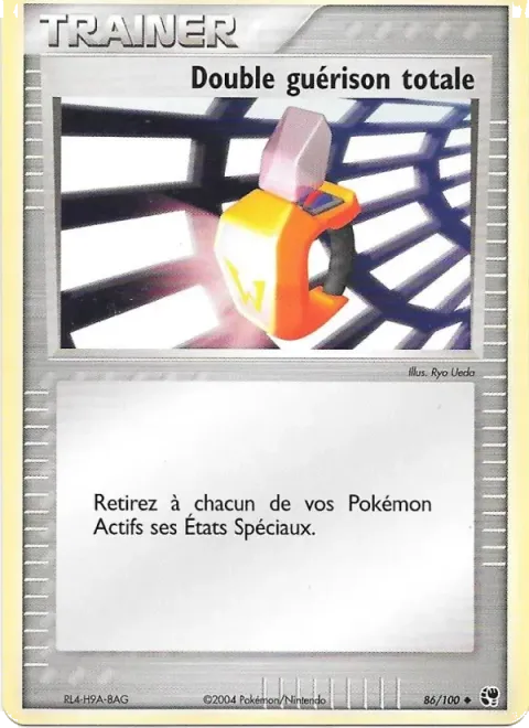 Carte Pokémon Double guérison totale 086/100, extension EX Tempête de sable