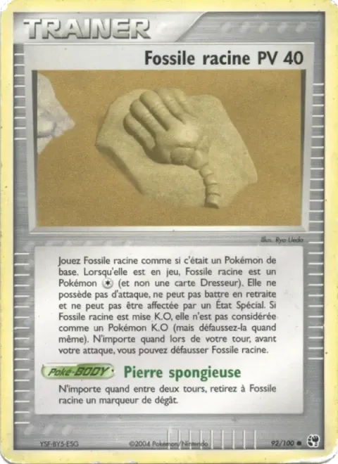 Carte Pokémon Fossile racine 092/100, extension EX Tempête de sable