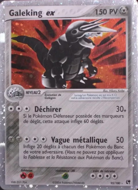 Carte Pokémon Galeking ex 095/100, extension EX Tempête de sable