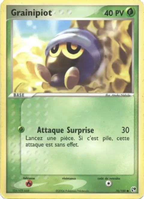 Carte Pokémon Grainipiot 076/100, extension EX Tempête de sable