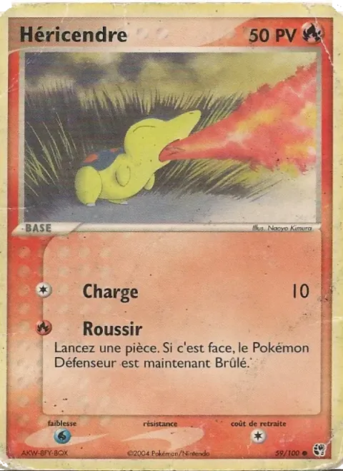 Carte Pokémon Héricendre 059/100, extension EX Tempête de sable