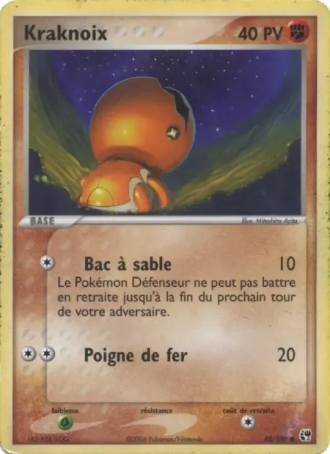 Carte Pokémon Kraknoix 082/100, extension EX Tempête de sable