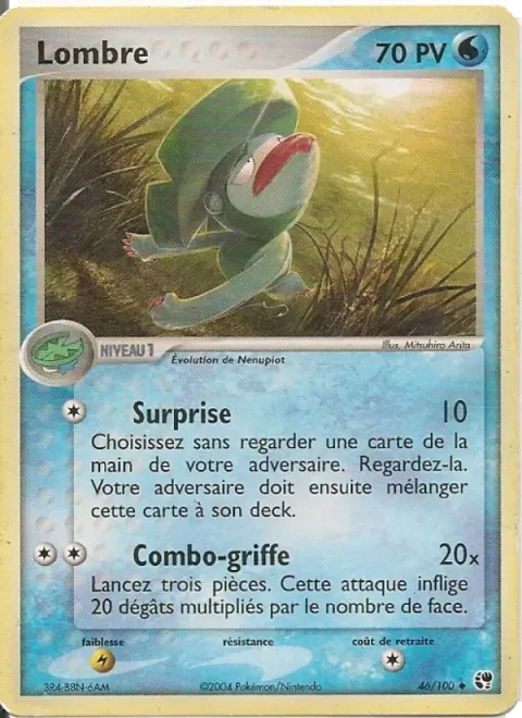 Carte Pokémon Lombre 046/100, extension EX Tempête de sable