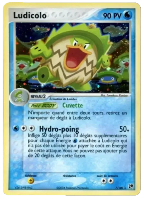 Carte Pokémon Ludicolo 007/100, extension EX Tempête de sable