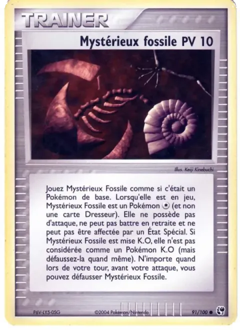 Carte Pokémon Mystérieux fossile 091/100, extension EX Tempête de sable