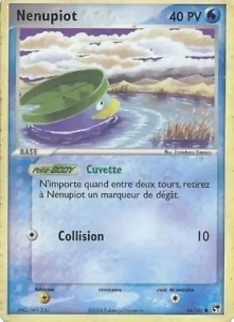 Carte Pokémon Nénupiot 066/100, extension EX Tempête de sable