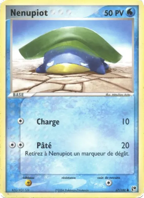 Carte Pokémon Nénupiot 067/100, extension EX Tempête de sable