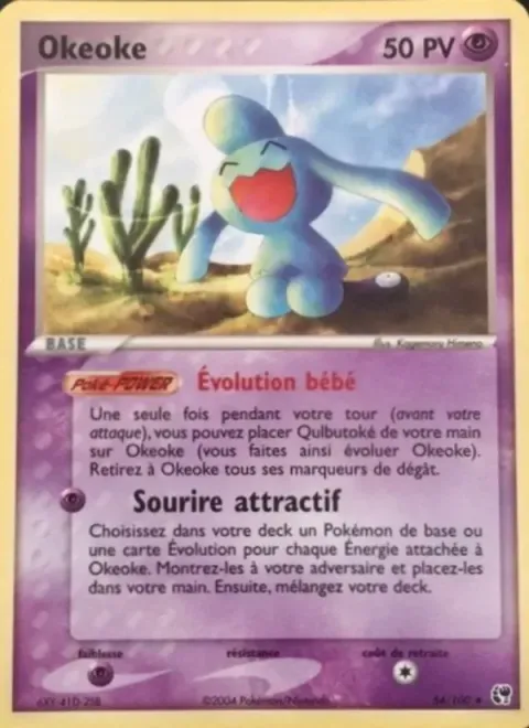 Carte Pokémon Okéoké 054/100, extension EX Tempête de sable