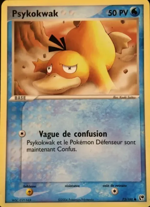 Carte Pokémon Psykokwak 073/100, extension EX Tempête de sable