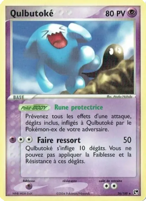 Carte Pokémon Qulbutoké 026/100, extension EX Tempête de sable