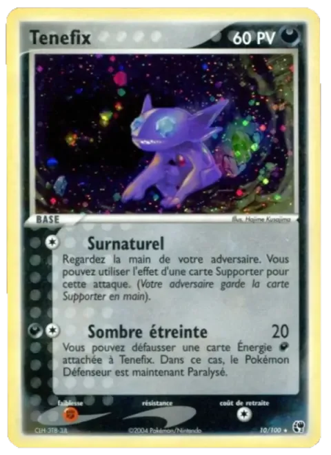 Carte Pokémon Ténéfix 010/100, extension EX Tempête de sable