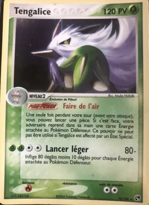 Carte Pokémon Tengalice 012/100, extension EX Tempête de sable