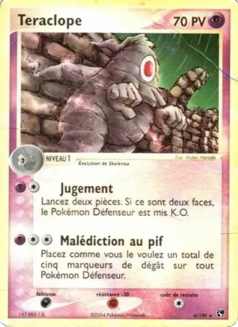 Carte Pokémon Téraclope 004/100, extension EX Tempête de sable