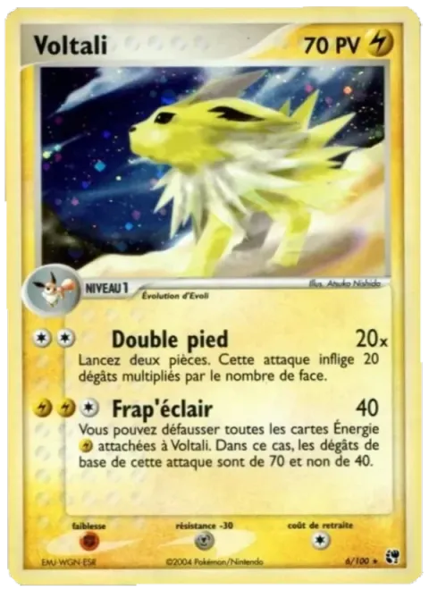 Carte Pokémon Voltali 006/100, extension EX Tempête de sable