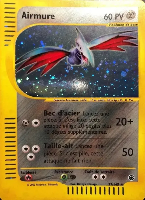Carte Pokémon Airmure 027/165, extension Expedition