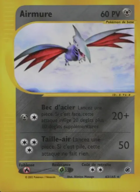 Carte Pokémon Airmure 063/165, extension Expedition