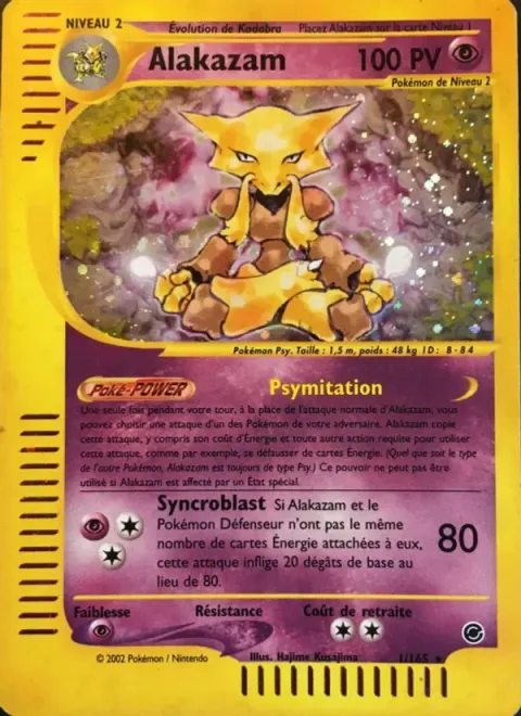 Carte Pokémon Alakazam 001/165, extension Expedition