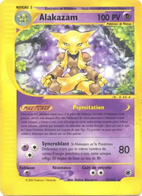 Carte Pokémon Alakazam 033/165, extension Expedition