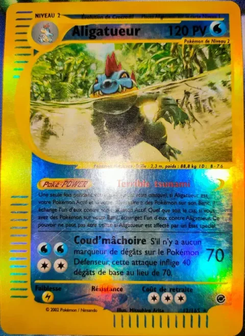 Carte Pokémon Aligatueur 012/165, extension Expedition