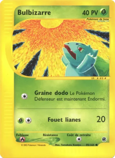 Carte Pokémon Bulbizarre 095/165, extension Expedition
