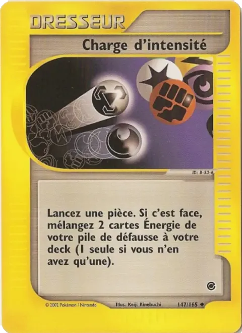 Carte Pokémon Charge d’intensité 147/165, extension Expedition